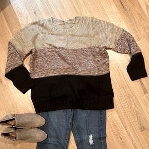 Color block sweater